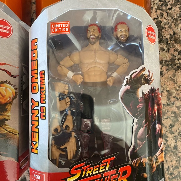 AEW The Elite - Street Fighter Set Kenny Omega Matt Nick Jackson Figures - NEW - Picture 4 of 5